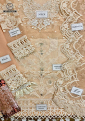 Maria B. 211 - 3 Piece Organza Embroidered Dress with Organza Dupatta
