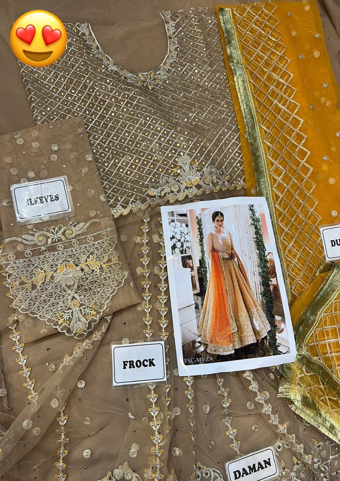 Minal Khan 02 - 3 Piece Net Embroidered Dress