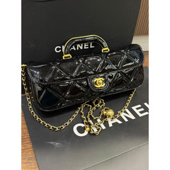 CHANEL Large Patent Top Handle Bag
