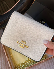 COACH Signature Card Case On A Chain