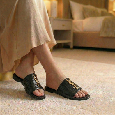 Brand Logo Soft Flat Slipper