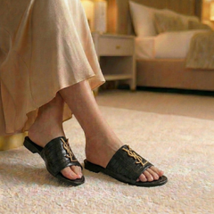 Brand Logo Soft Flat Slipper