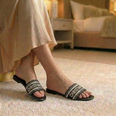 Brand Logo Soft Flat Slipper