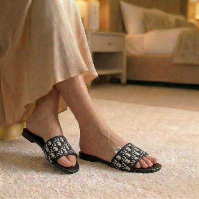 Brand Logo Soft Flat Slipper
