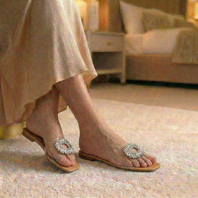 Brand Logo Soft Flat Slipper