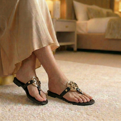 Brand Logo Soft Flat Slipper