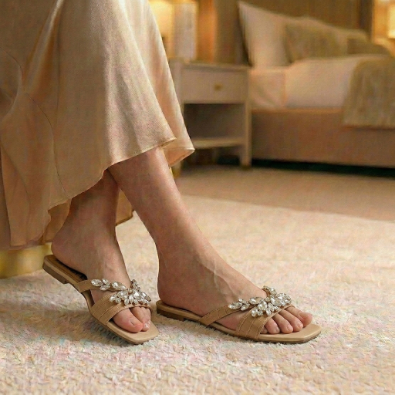Brand Logo Soft Flat Slipper