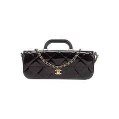 CHANEL Large Patent Top Handle Bag