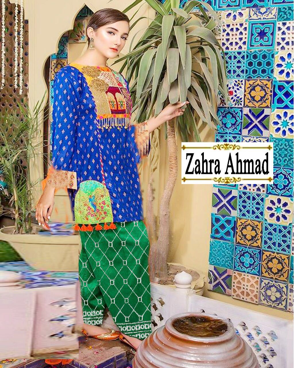 Zahra Ahmed 01 - 2 Piece Embroidered Lawn Dress