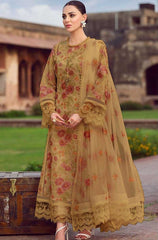 Bareeze 37 – 3 Piece Embroidered Karandi Dress with Chiffon Dupatta