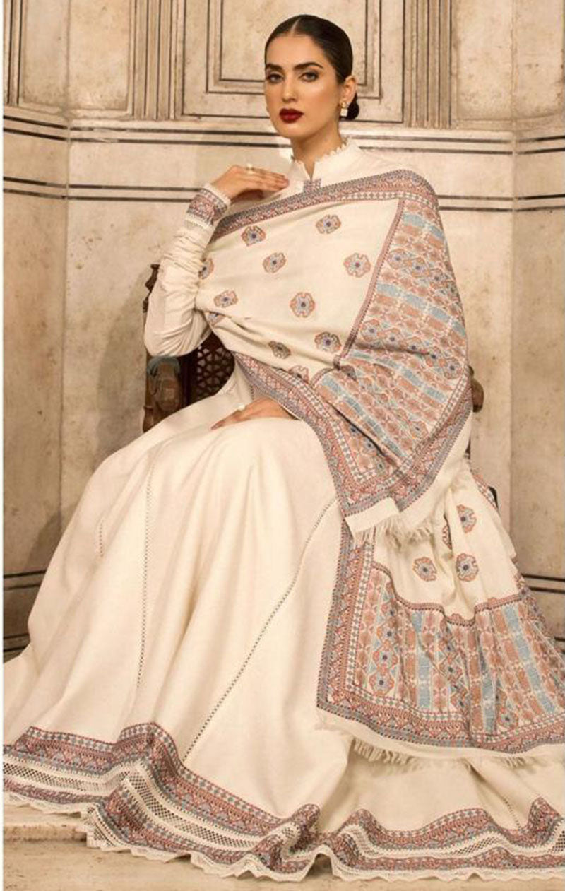 Bareeze 12 – 3 Piece Embroidered Karandi Dress