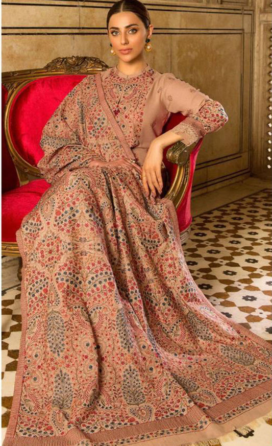 Bareeze 15 – 3 Piece Embroidered Karandi Dress