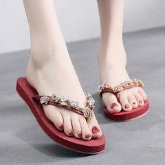 Imported Soft Flat Slipper with Stones