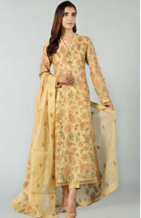 Bareeze 25 – 3 Piece Embroidered Karandi Dress with Chiffon Dupatta