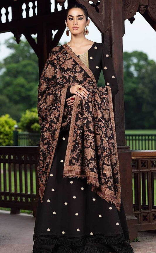 Bareeze 58 – 3 Piece Embroidered Karandi Dress with Shawl