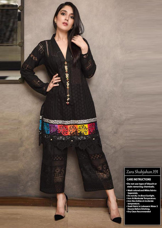Zainab Chottani 03 - 3 Piece Embroidered Lawn Dress with Embroidered Chiffon Dupatta
