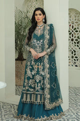 Imrozia 14 (A Plus Replica) - 3 Piece Organza Dress with Bareeze Net Dupatta