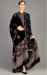 Bareeze 11 - 3 Piece Embroidered Velvet Dress with Velvet Shawl
