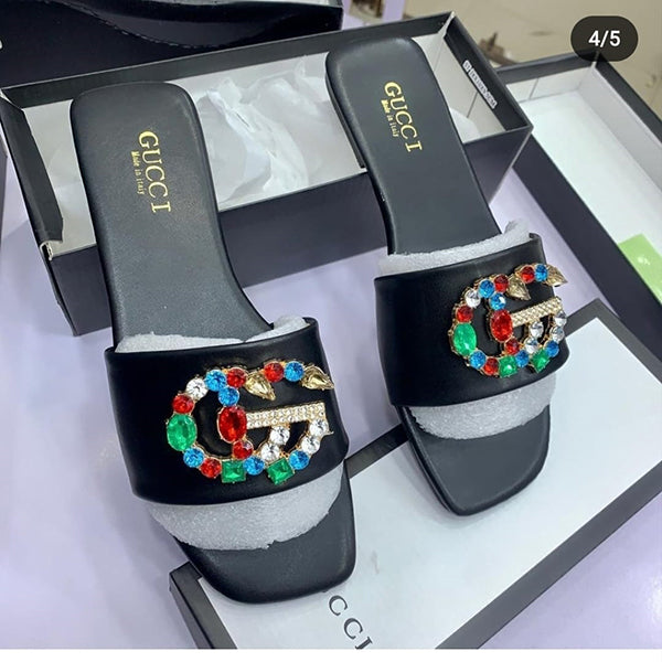 Brand Logo Soft Flat Slipper