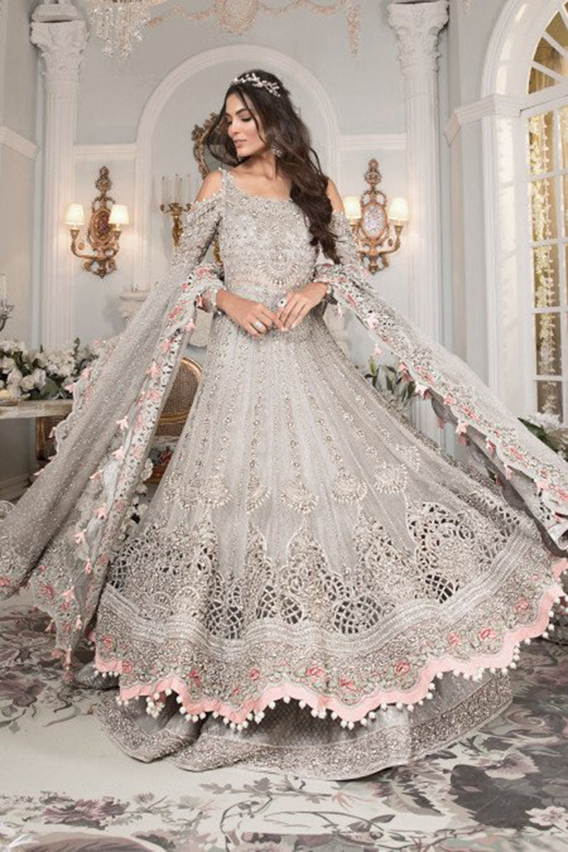 Maria B. 176 - 3 Piece Net Embroidered Dress with Net Embroidered Dupatta