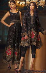 Baroque 06 - 3 Piece Embroidered Linen Dress with Embroidered Chiffon Dupatta