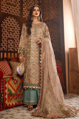 Maria B. 201 (A Plus Replica) - 3 Piece Zari Net Dress