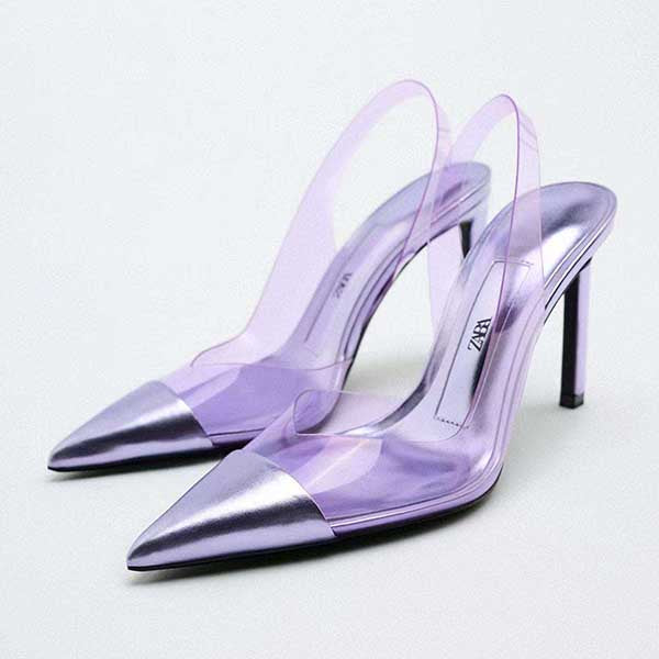 Imported Pointed Toe Brand Logo Heels