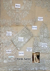 Maria B. 35 - Net Embroidered Saree