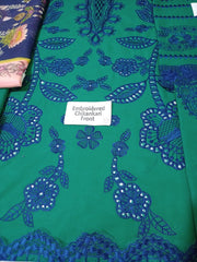 Mushq 12 - 3 Piece Embroidered Lawn Dress with Silk Dupatta
