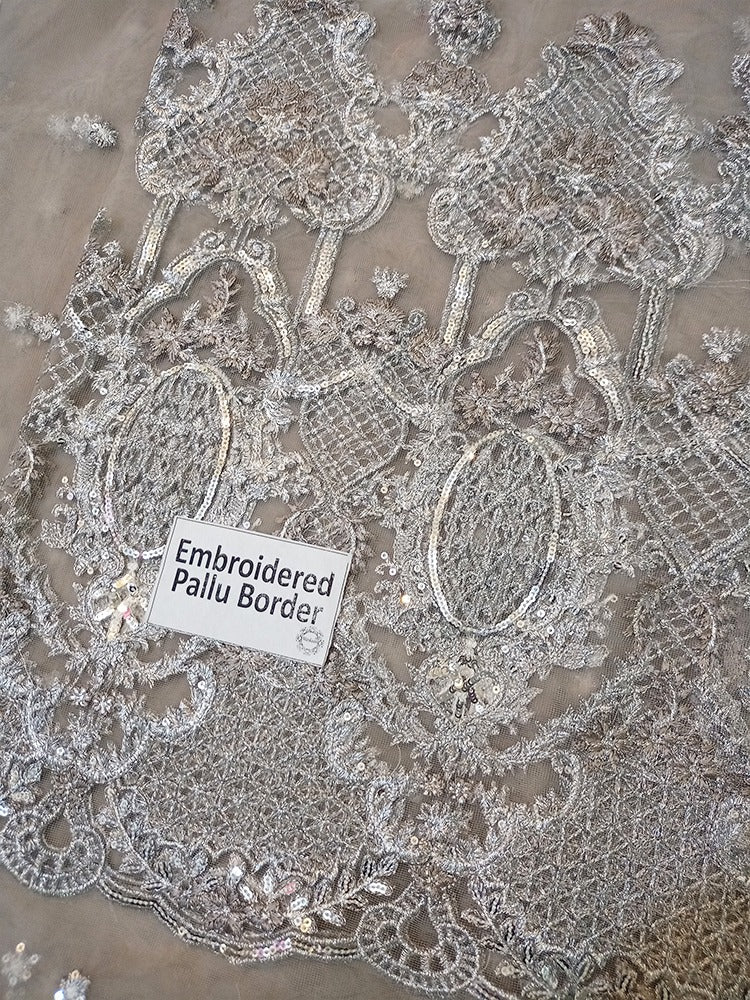 Maria B. 154 - Net Embroidered Saree