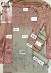 Maria B. 157 - 3 Piece Chiffon Dress with Chiffon Embroidered Dupatta