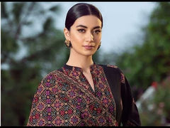 Bareeze 59 – 3 Piece Embroidered Karandi Dress with Shawl