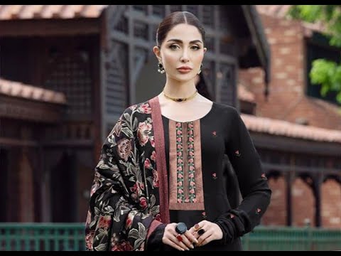 Bareeze 43 – 3 Piece Embroidered Karandi Dress with Shawl