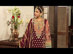Maryam Hussain 05 (A Plus Replica) - 3 Piece Bareeze Net Dress with Organza Dupatta