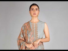 Bareeze 55 – 3 Piece Embroidered Karandi Dress with Shawl