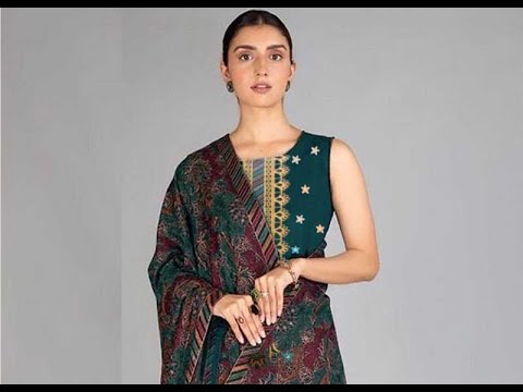 Bareeze 53 – 3 Piece Embroidered Karandi Dress with Shawl