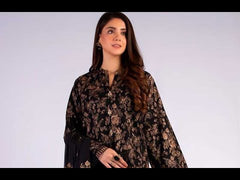 Bareeze 32 – 3 Piece Embroidered Karandi Dress with Chiffon Dupatta